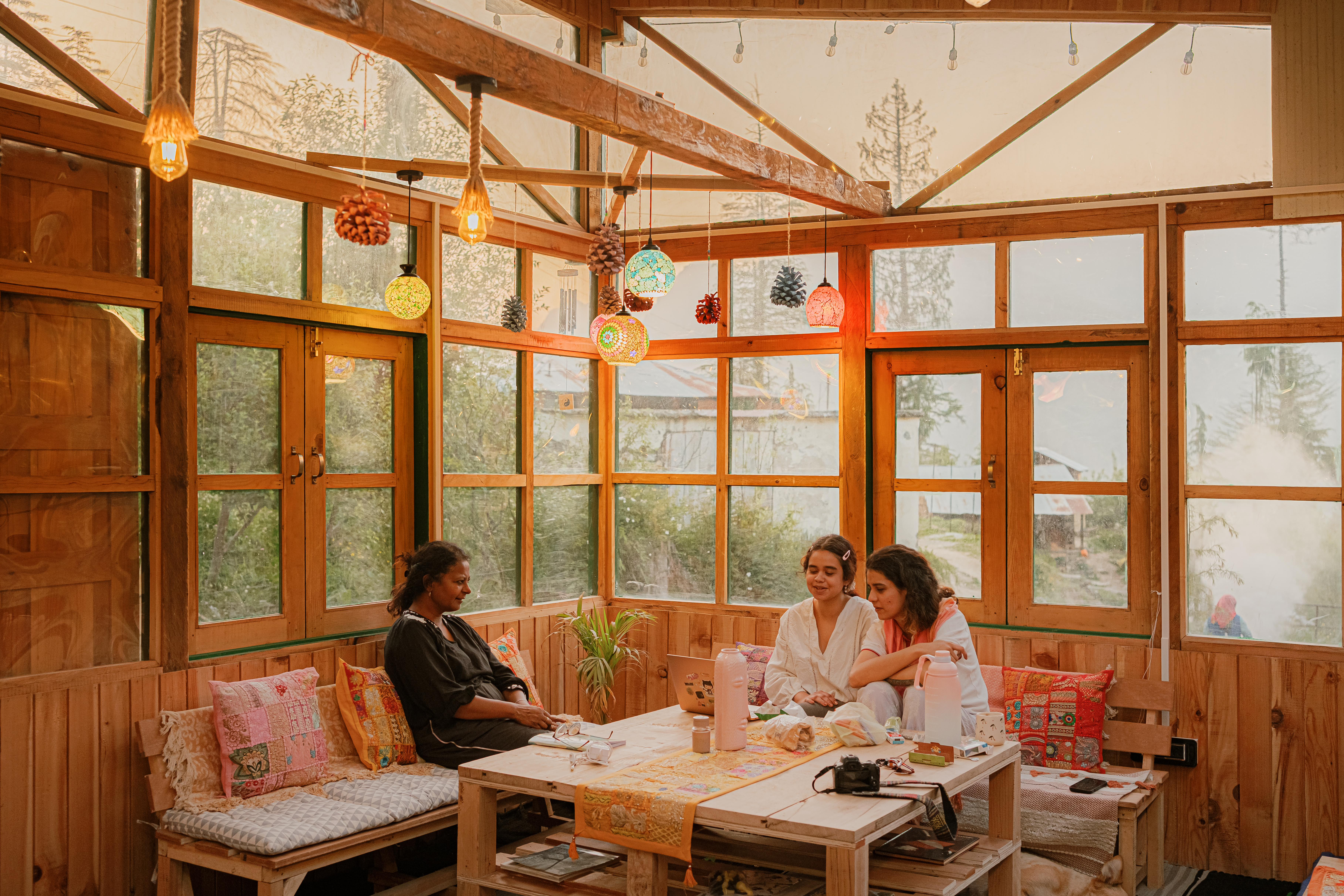 Café interior at The Library Cafe & Stay