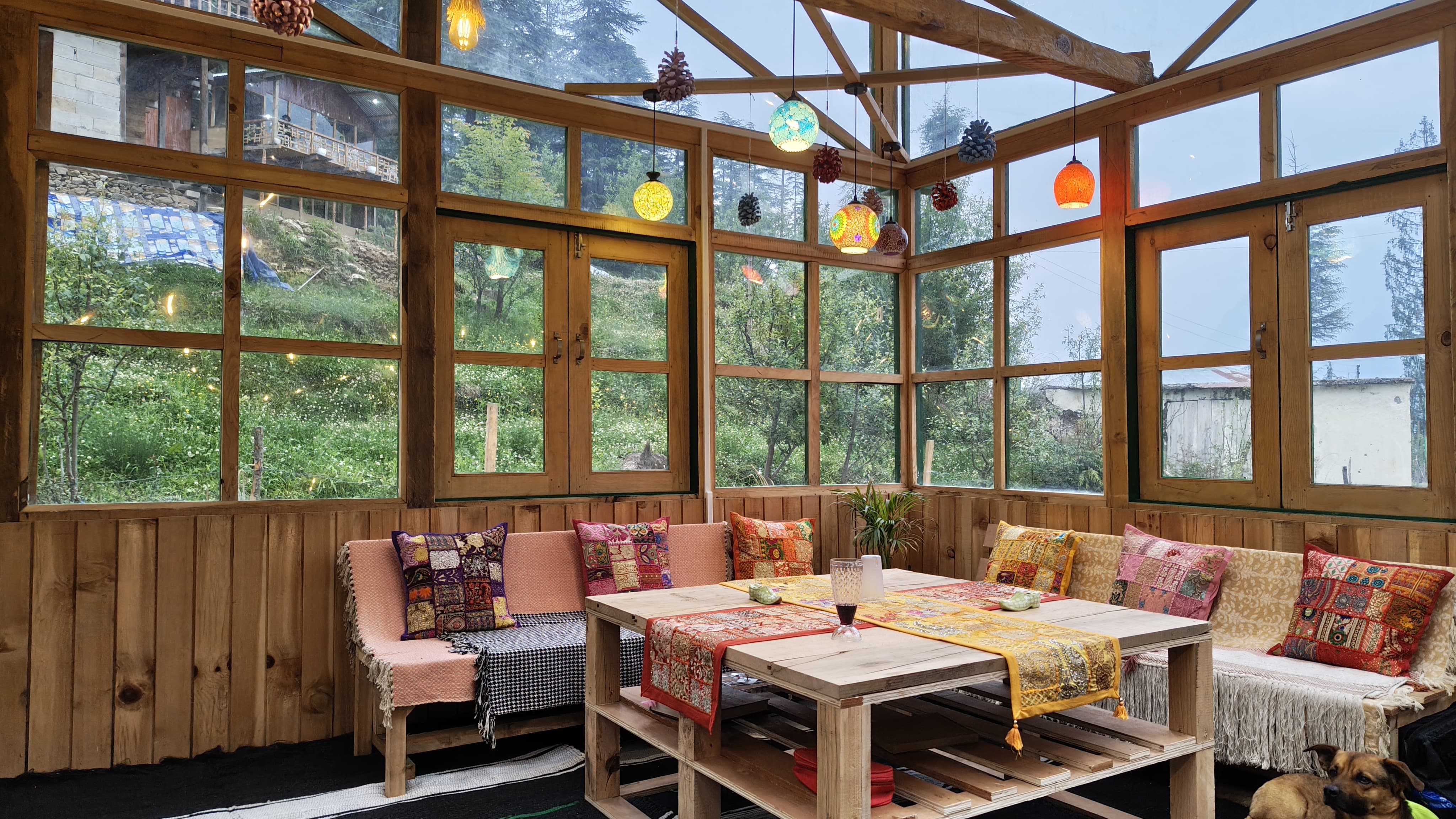 Seating at The Library Cafe & Stay café