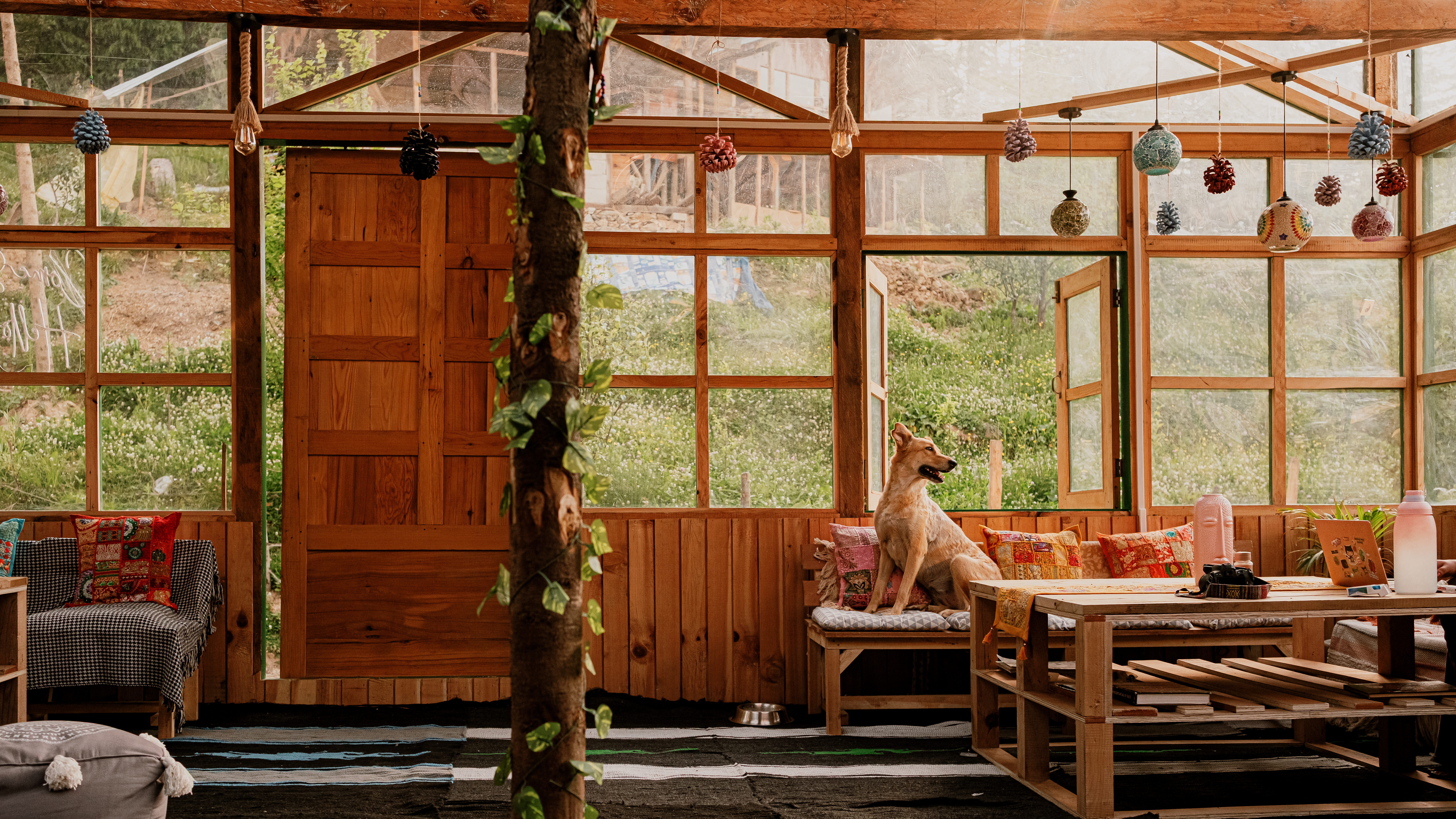 Decor inside The Library Cafe & Stay café